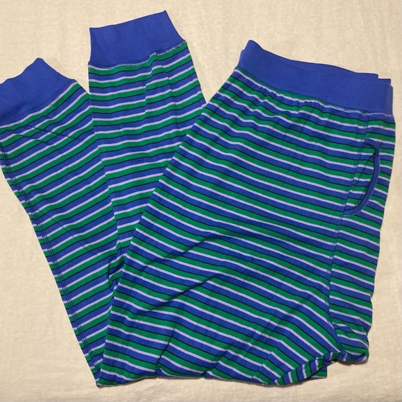 Amazon Essentials Men’s Blue and Green Striped Pajama Bottoms - Picture 1 of 9